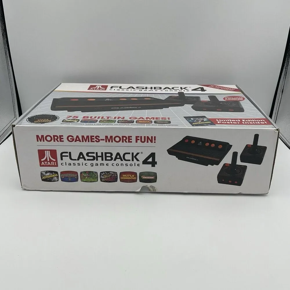 Atari Flashback 4 Classic Game Console 40th Anniversary - 75 Games WITH POSTER